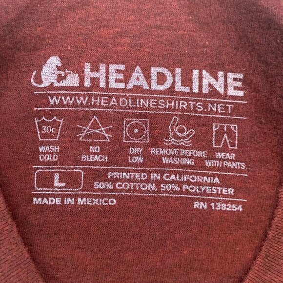 Big Lebowski The Dude Maroon Headline Short Sleeve Crewneck Shirt Mens Large - Picture 3 of 4